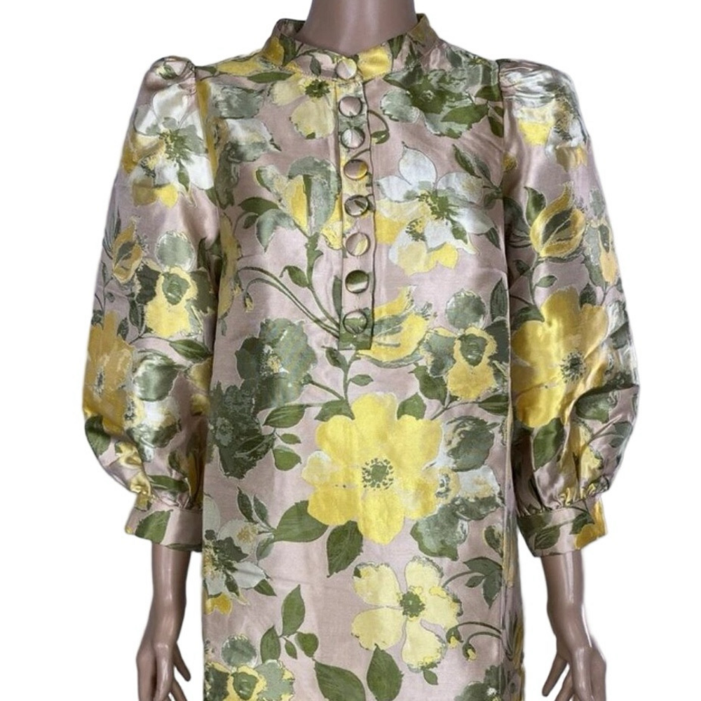 Promander Place Women's Samantha Tapestry Mini Dress Pink/Yellow Size S – Floral